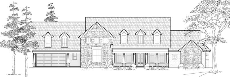Country home (ThePlanCollection: Plan #134-1076)