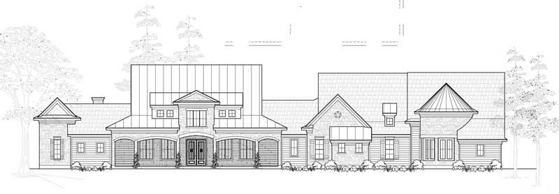 Farmhouse home (ThePlanCollection: Plan #134-1080)