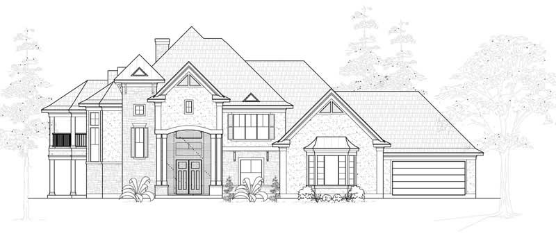 Luxury home (ThePlanCollection: Plan #134-1082)