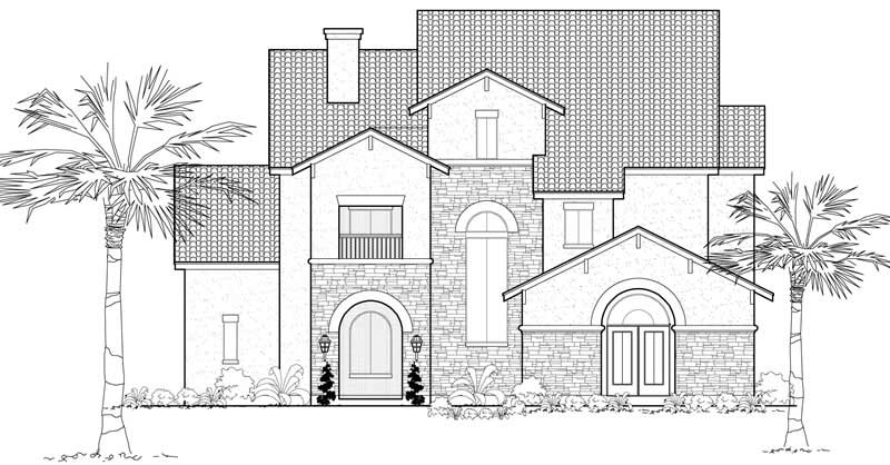 Mediterranean home (ThePlanCollection: Plan #134-1084)