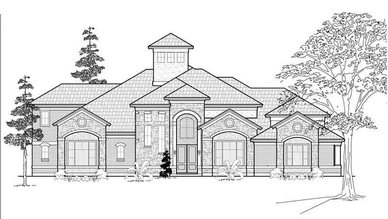 Luxury home (ThePlanCollection: Plan #134-1085)