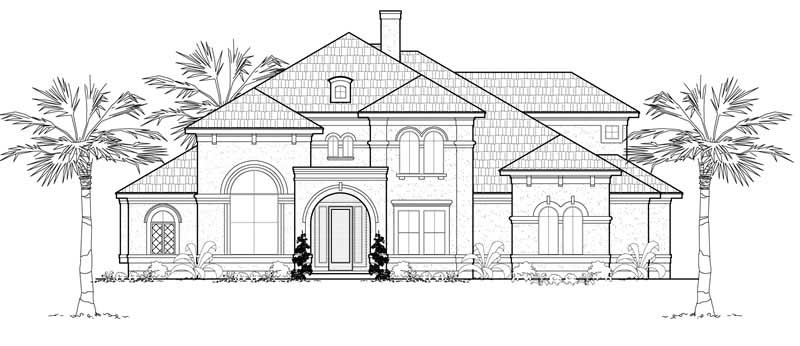 Mediterranean home (ThePlanCollection: Plan #134-1088)