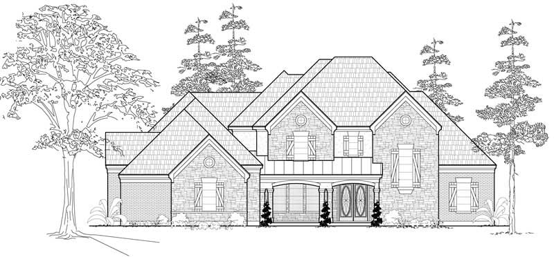 Farmhouse home (ThePlanCollection: Plan #134-1089)