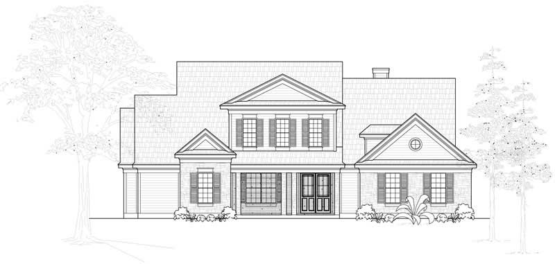 Country home (ThePlanCollection: Plan #134-1090)