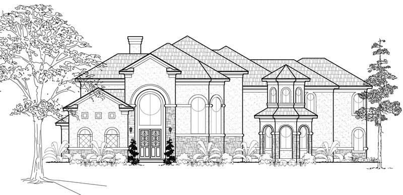 Mediterranean home (ThePlanCollection: Plan #134-1095)