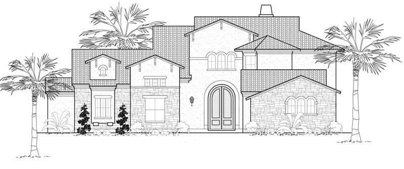 Mediterranean home (ThePlanCollection: Plan #134-1099)