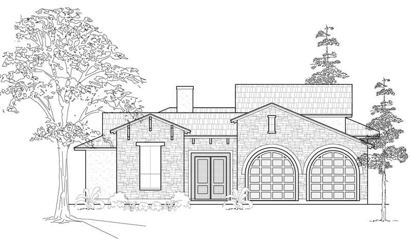 Mediterranean home (ThePlanCollection: Plan #134-1109)