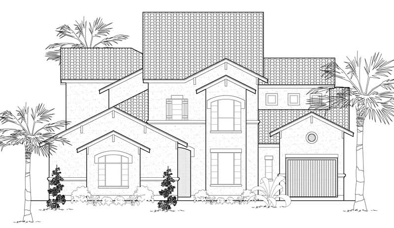 Mediterranean home (ThePlanCollection: Plan #134-1117)