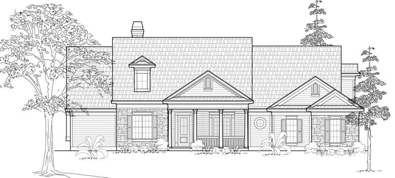 Country home (ThePlanCollection: Plan #134-1119)