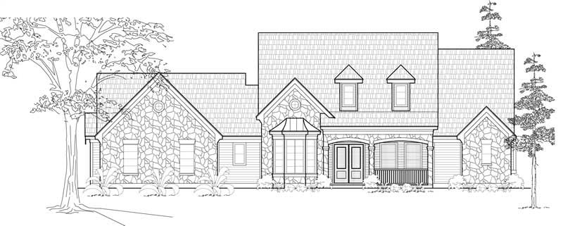 Country home (ThePlanCollection: Plan #134-1122)