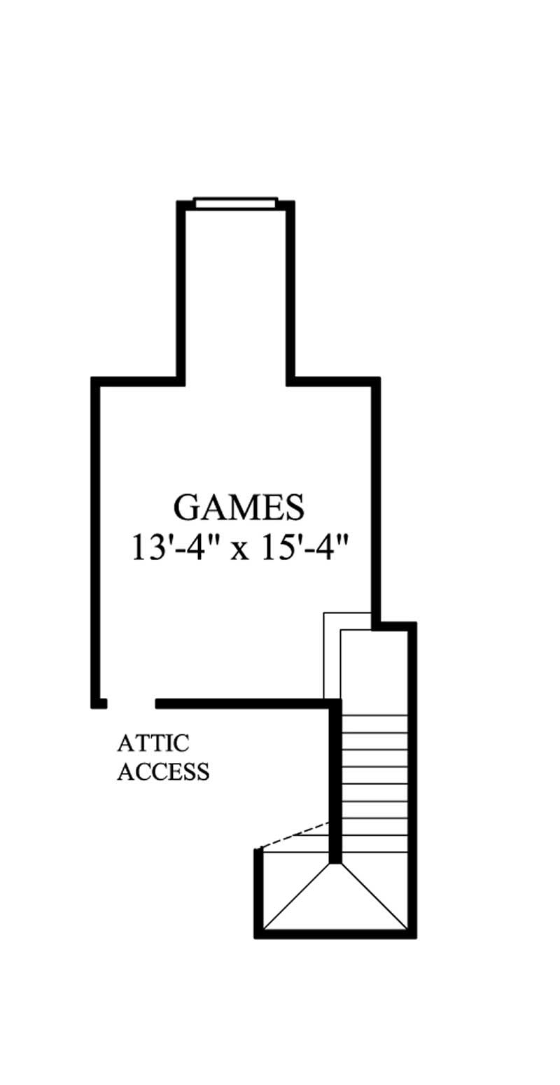 Floor Plan Second Story of Luxury Plan #134-1146