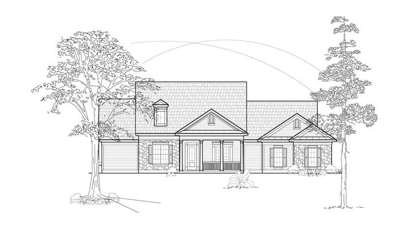Home Plan Front Elevation of this 3-Bedroom,2797 Sq Ft Plan -134-1147