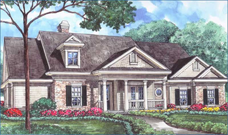 Country home (ThePlanCollection: Plan #134-1147)