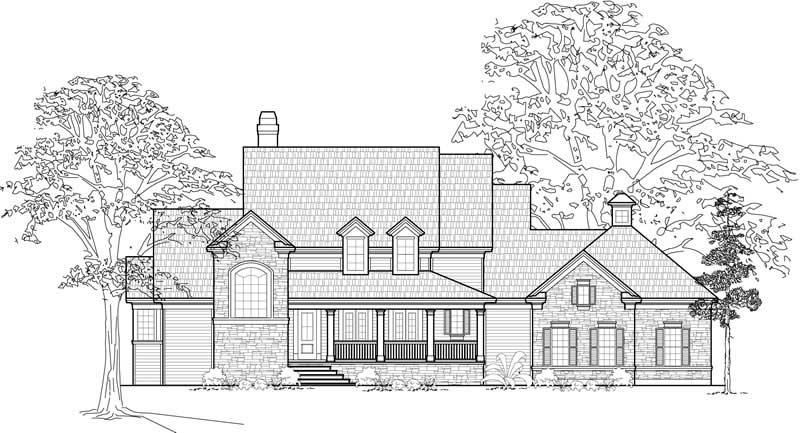 Country home (ThePlanCollection: Plan #134-1160)