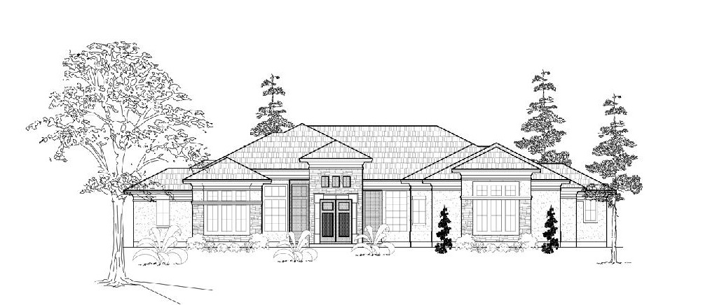 Home Plan Front Elevation of this 3-Bedroom,3725 Sq Ft Plan -134-1161
