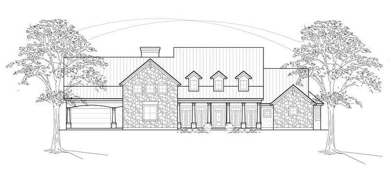 Country home (ThePlanCollection: Plan #134-1163)