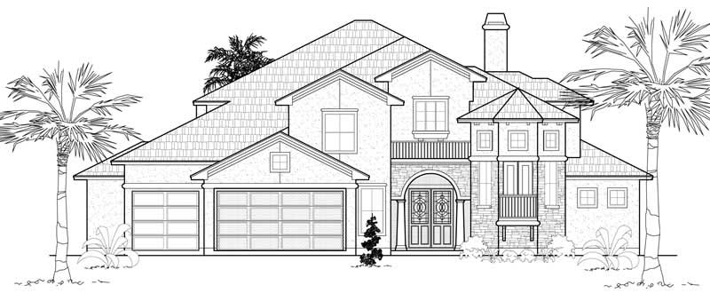 Mediterranean home (ThePlanCollection: Plan #134-1173)