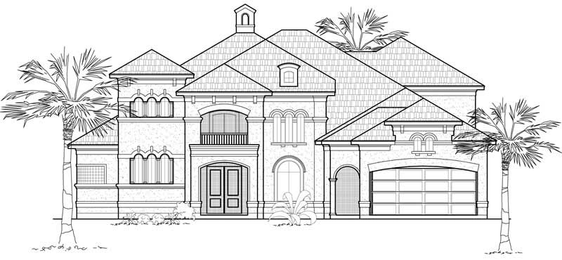 Mediterranean home (ThePlanCollection: Plan #134-1202)