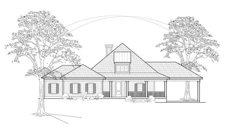 Country home (ThePlanCollection: Plan #134-1224)