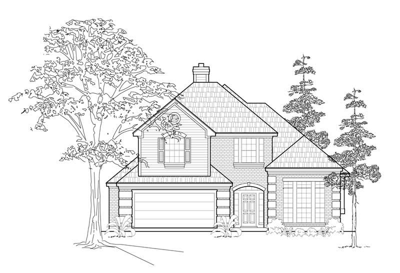 Traditional home (ThePlanCollection: Plan #134-1229)