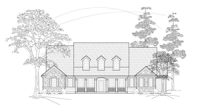 Country home (ThePlanCollection: Plan #134-1235)
