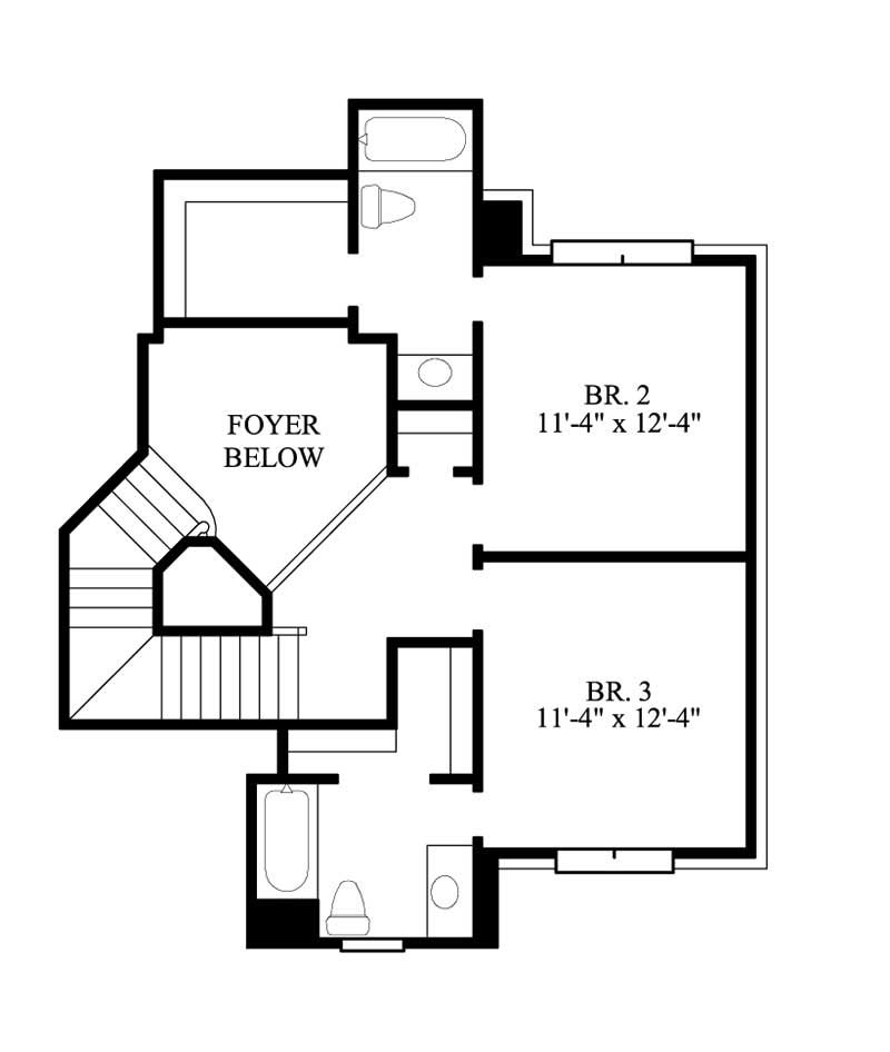 Floor Plan Second Story of Plan #134-1237