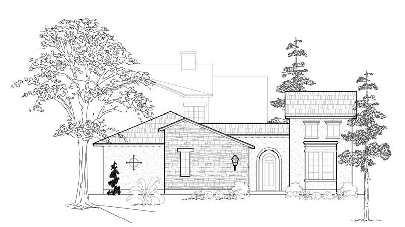 Home Plan Front Elevation of this 3-Bedroom,3287 Sq Ft Plan -134-1245