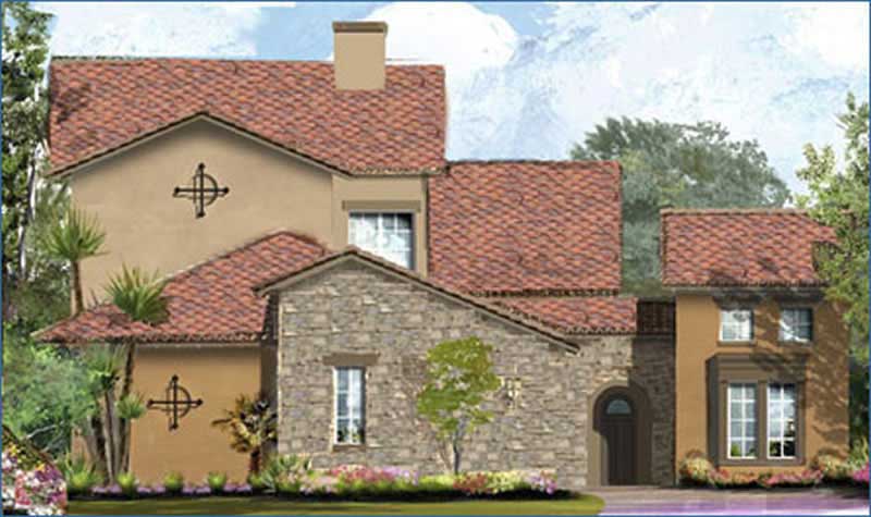 Mediterranean home (ThePlanCollection: Plan #134-1245)
