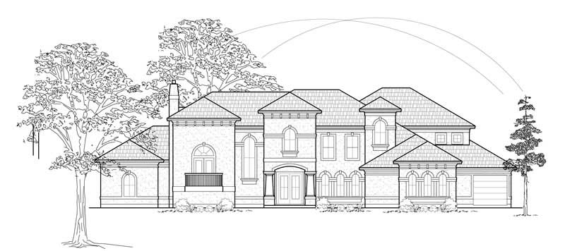 Luxury home (ThePlanCollection: Plan #134-1249)