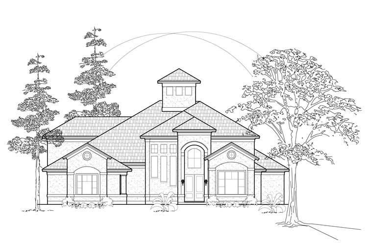 Mediterranean home (ThePlanCollection: Plan #134-1253)