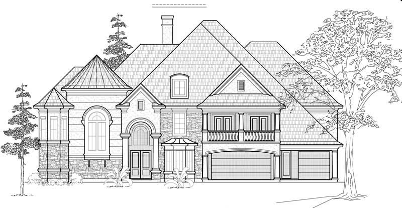 Luxury home (ThePlanCollection: Plan #134-1265)