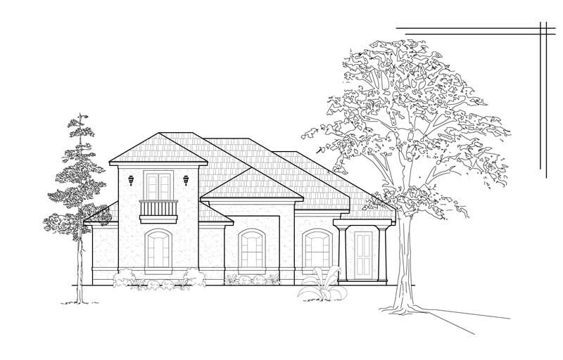 Mediterranean home (ThePlanCollection: Plan #134-1276)