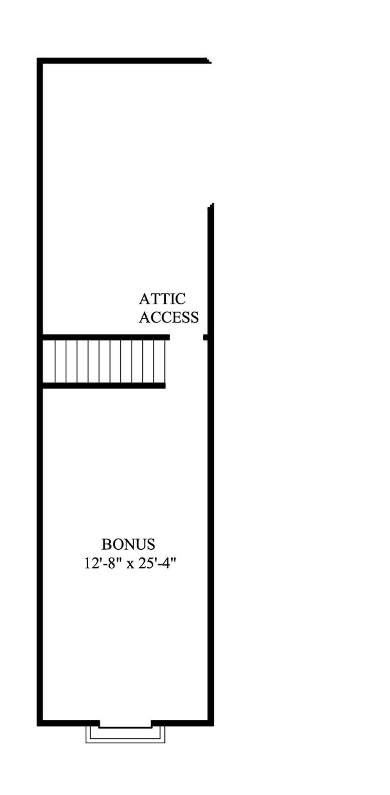 Floor Plan Second Story of Mediterranean Plan #134-1276