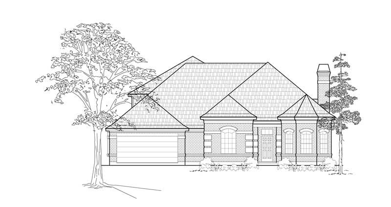Traditional home (ThePlanCollection: Plan #134-1278)