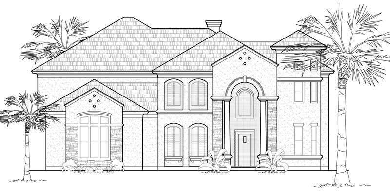 Mediterranean home (ThePlanCollection: Plan #134-1287)