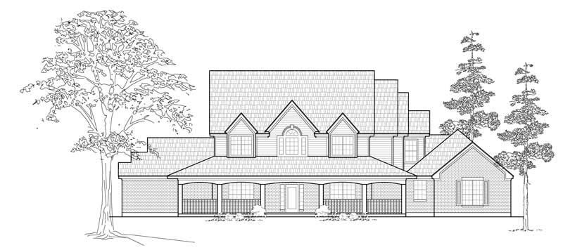Country home (ThePlanCollection: Plan #134-1292)