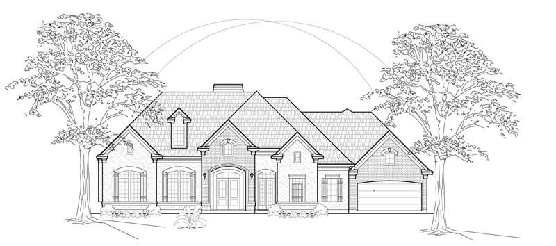 Luxury home (ThePlanCollection: Plan #134-1296)