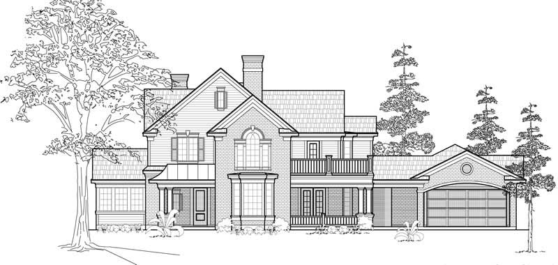 Farmhouse home (ThePlanCollection: Plan #134-1297)