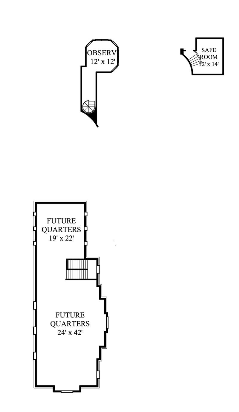 Floor Plan Bonus Room of Luxury Plan #134-1303