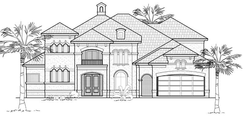 Mediterranean home (ThePlanCollection: Plan #134-1315)