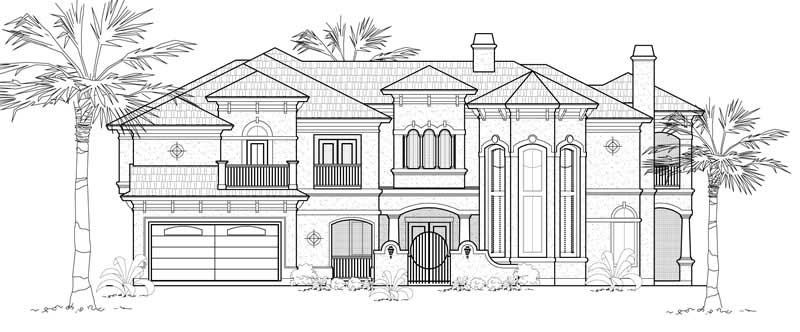 Mediterranean home (ThePlanCollection: Plan #134-1321)