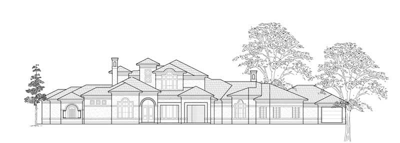 Front View of this 5-Bedroom, 6457 Sq Ft Plan - 134-1334