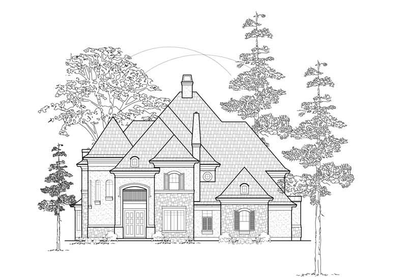 Front View of this 4-Bedroom, 4577 Sq Ft Plan - 134-1336