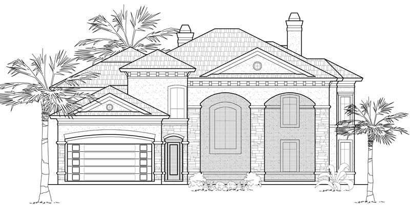 Mediterranean home (ThePlanCollection: Plan #134-1340)