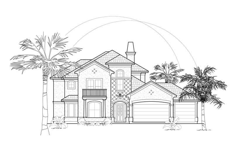 Mediterranean home (ThePlanCollection: Plan #134-1348)