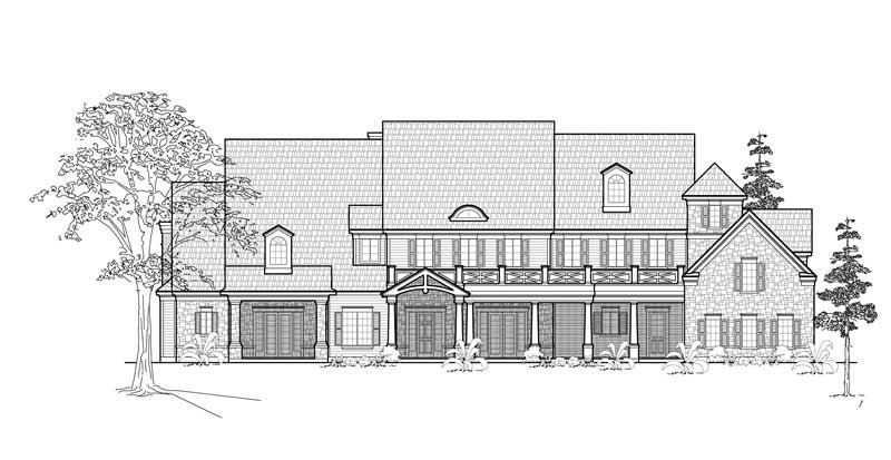 Farmhouse home (ThePlanCollection: Plan #134-1349)