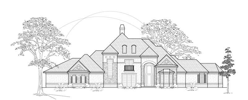 Front View of this 4-Bedroom, 4964 Sq Ft Plan - 134-1374