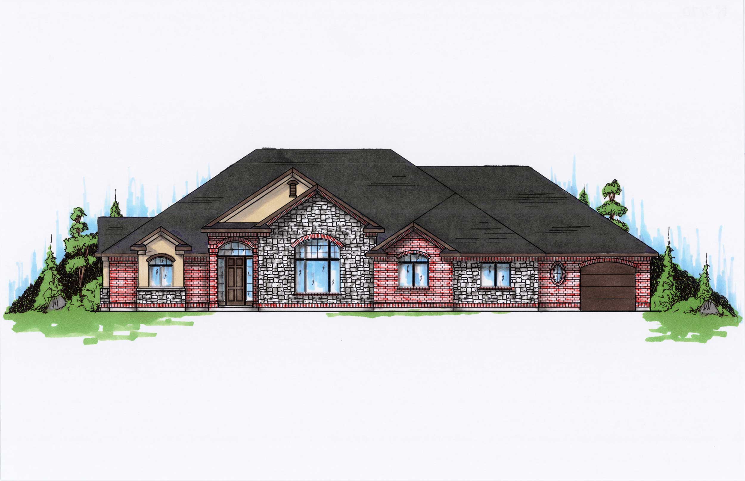 Color Rendering of this house plan