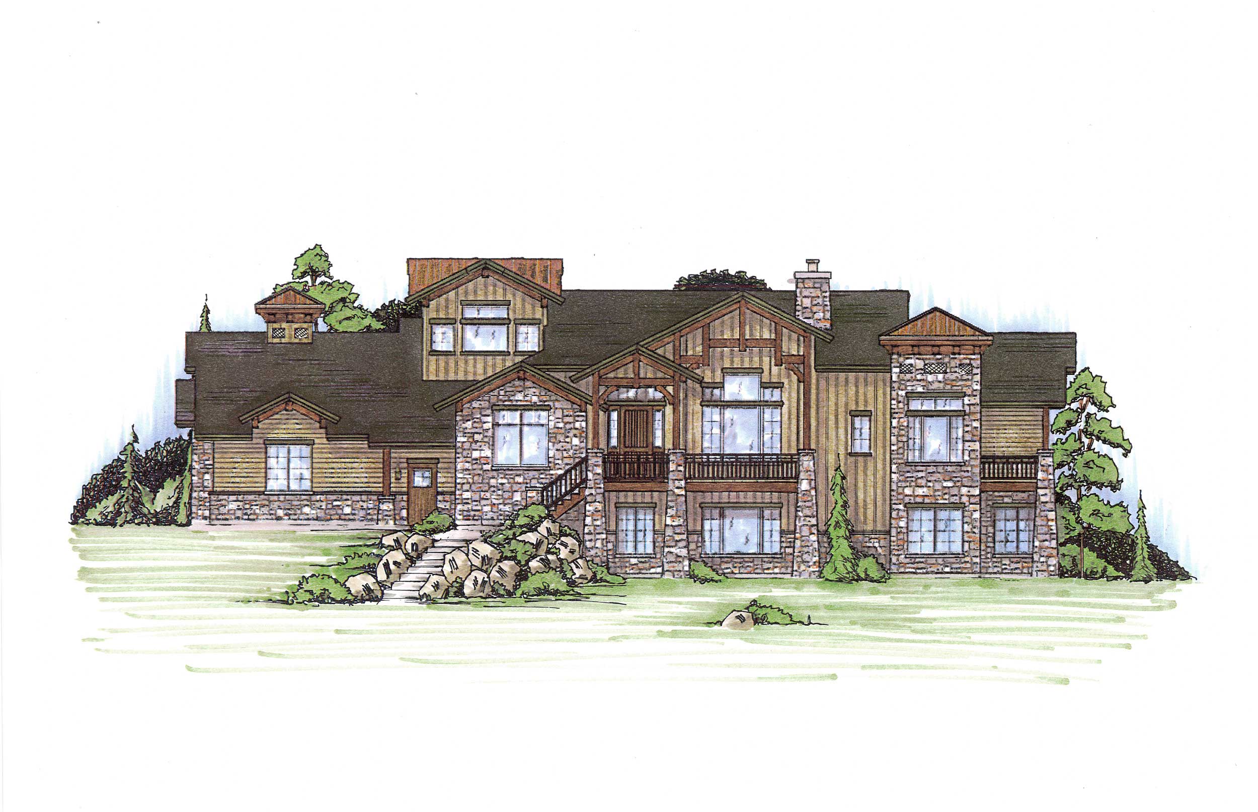 Color Rendering of this house plan