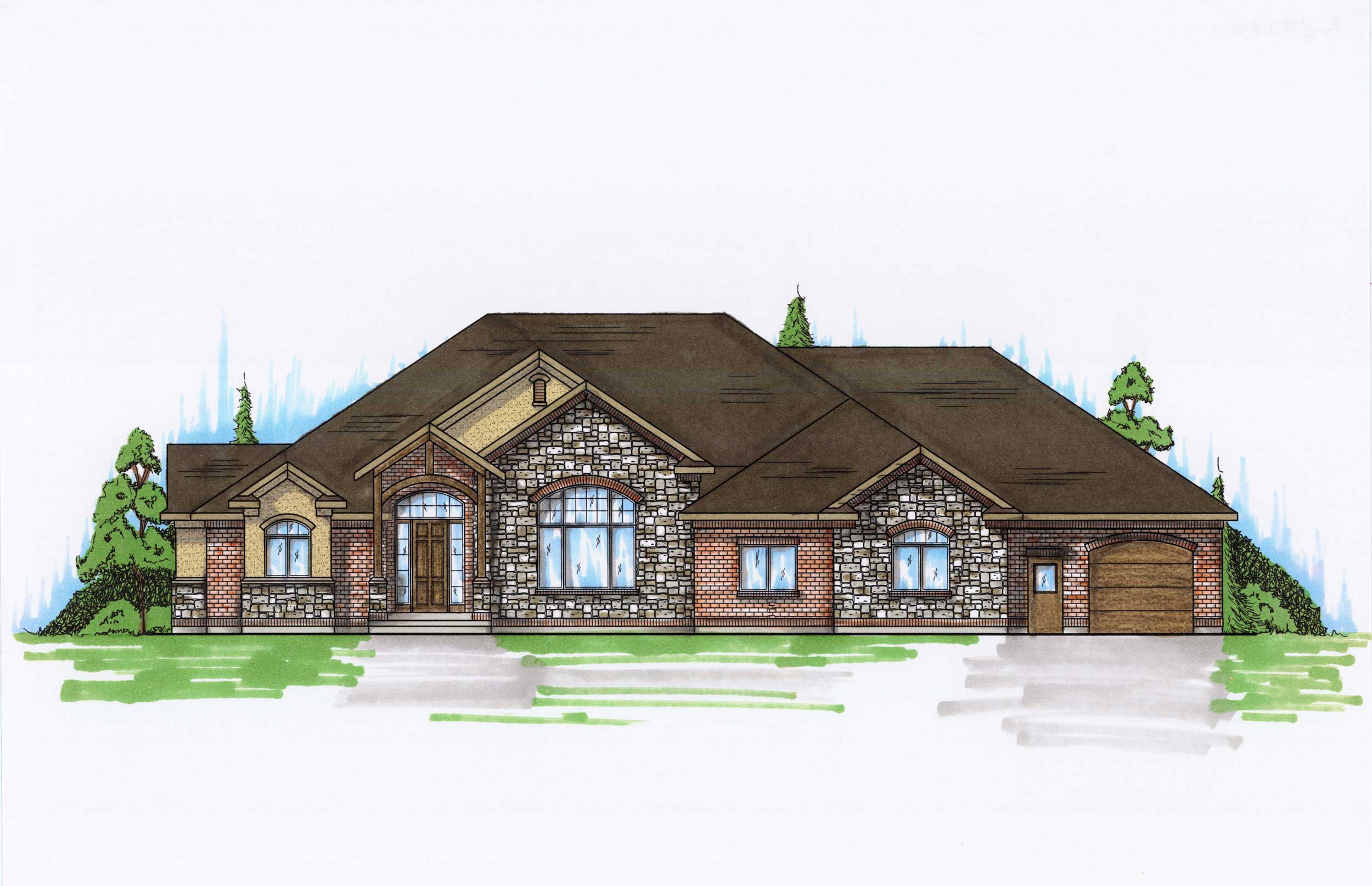 Color Rendering of this house plan